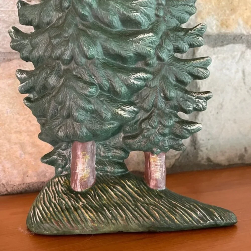 Vtg 1994 Santa's Best Christmas In Vermont Hand Painted Trees Christmas 12